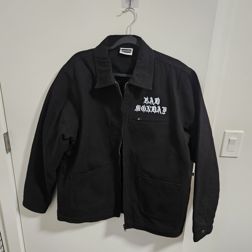 Spike Logo Black Canvas Jacket